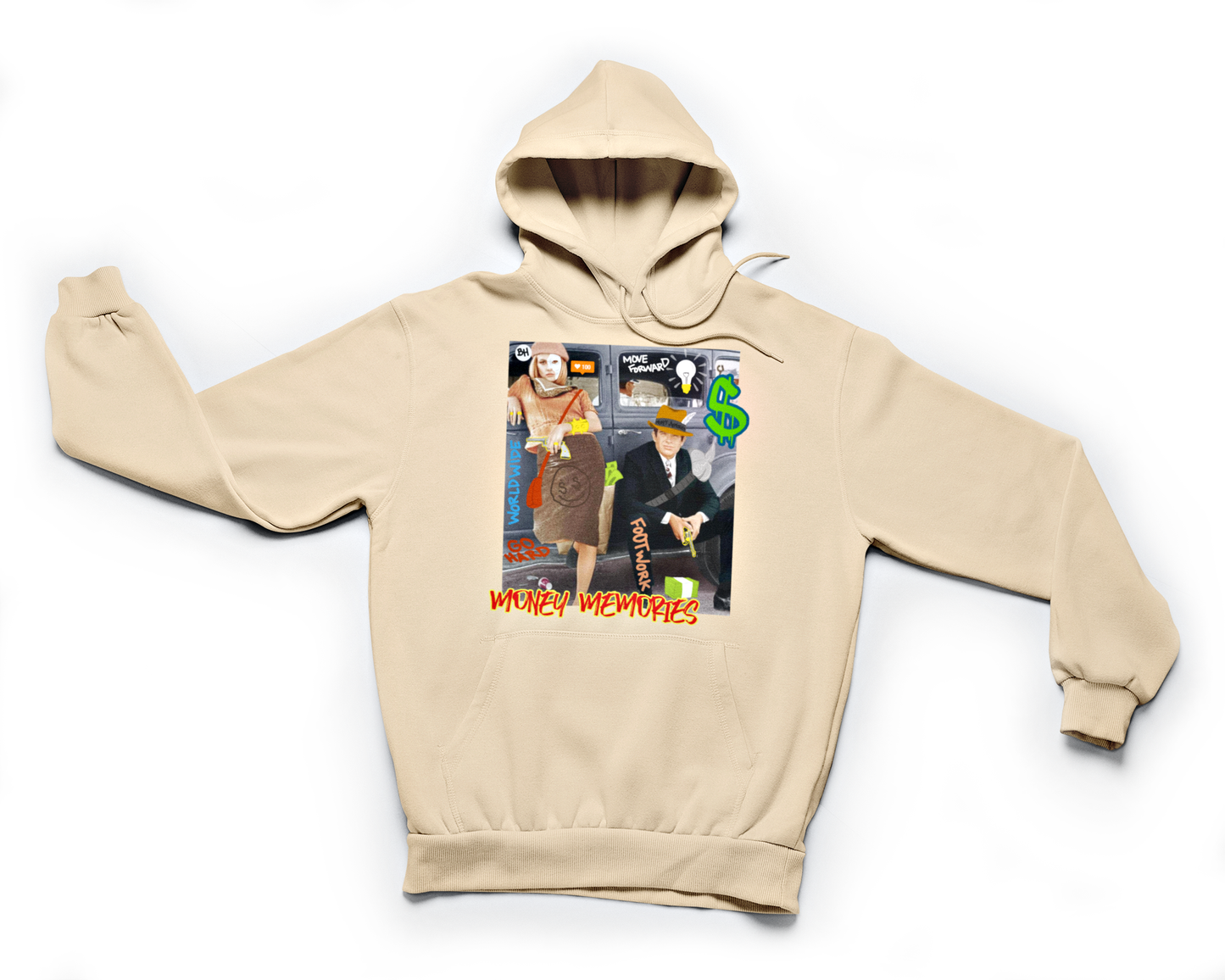 Money Memories Bonnie & Clyde Desert Sand Hoodie