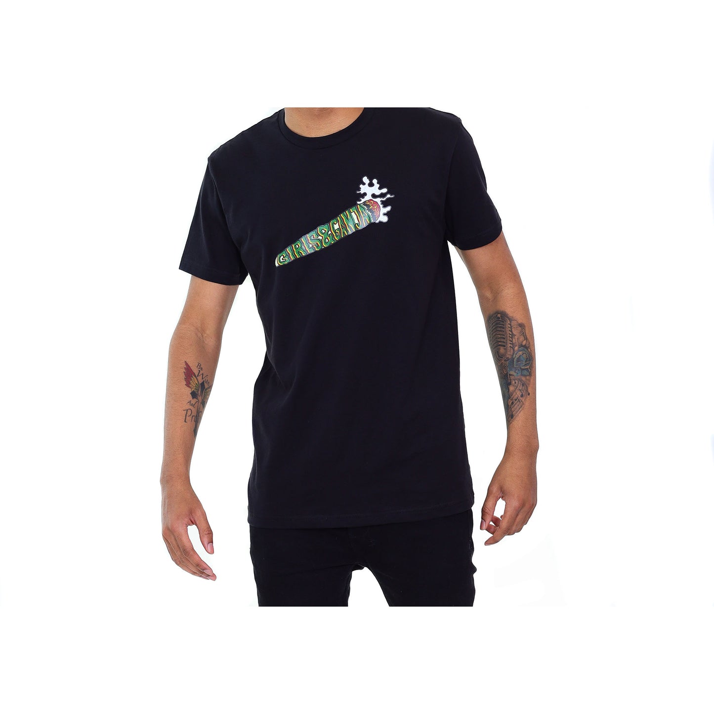 Girls & Ganja Spliff Text T-Shirt