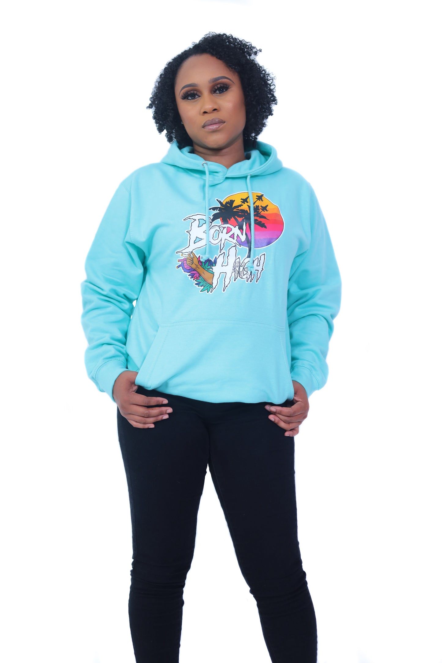 Bornh High Hooded Miami Vibes Sweatshirt