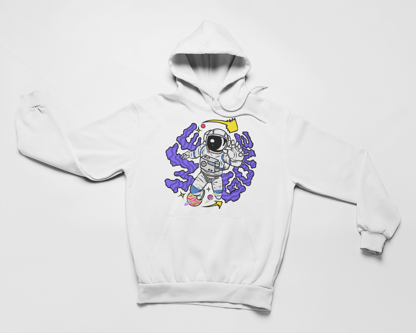 Space Man Hoodie White