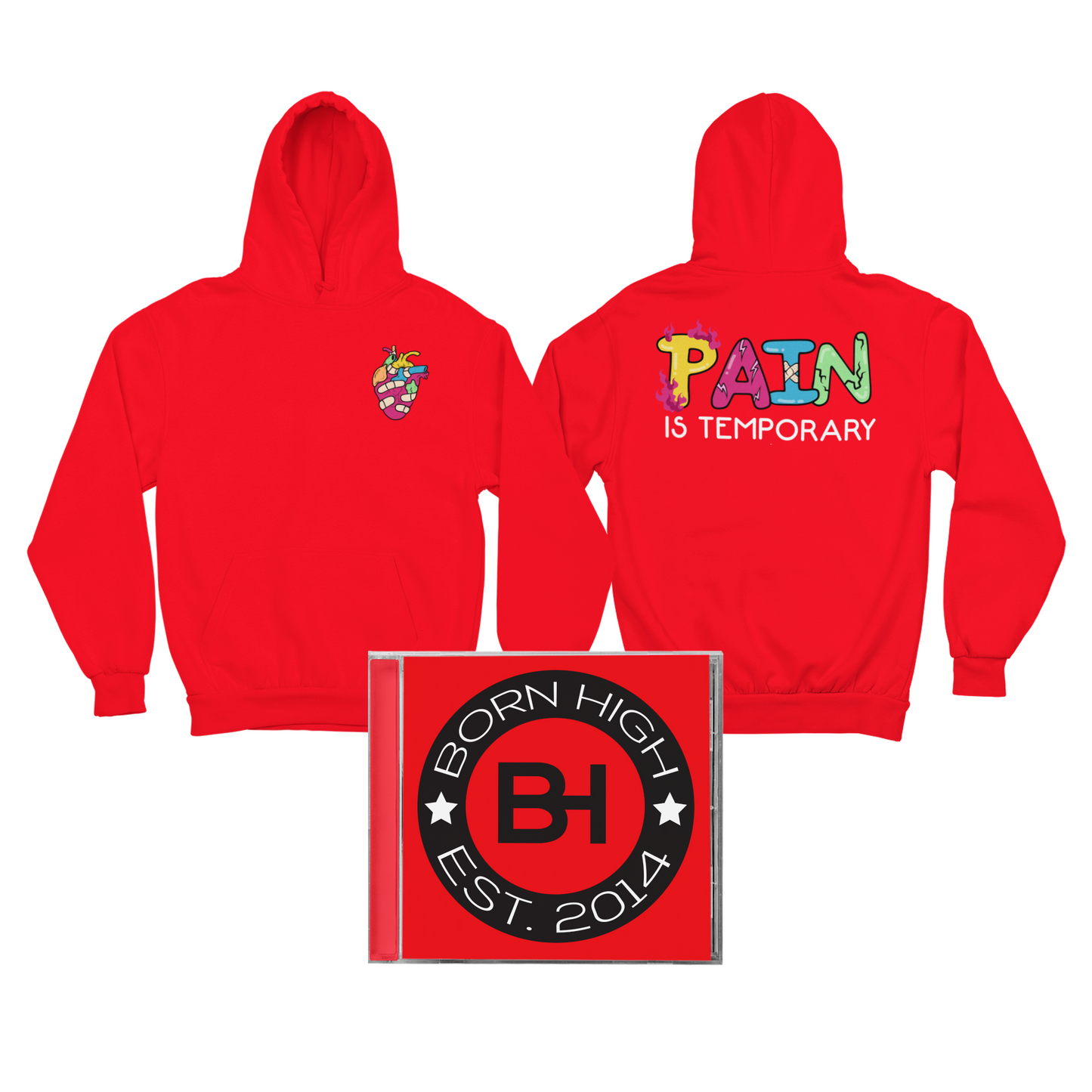 Pain Is Temporary Red Hoodie