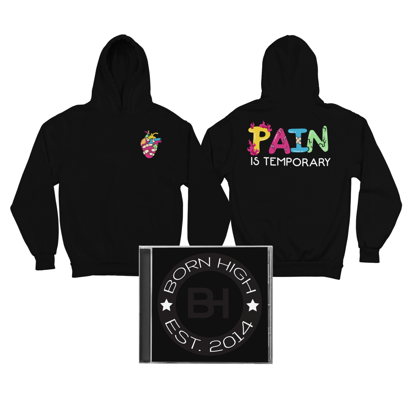 Pain Is Temporary Black Hoodie