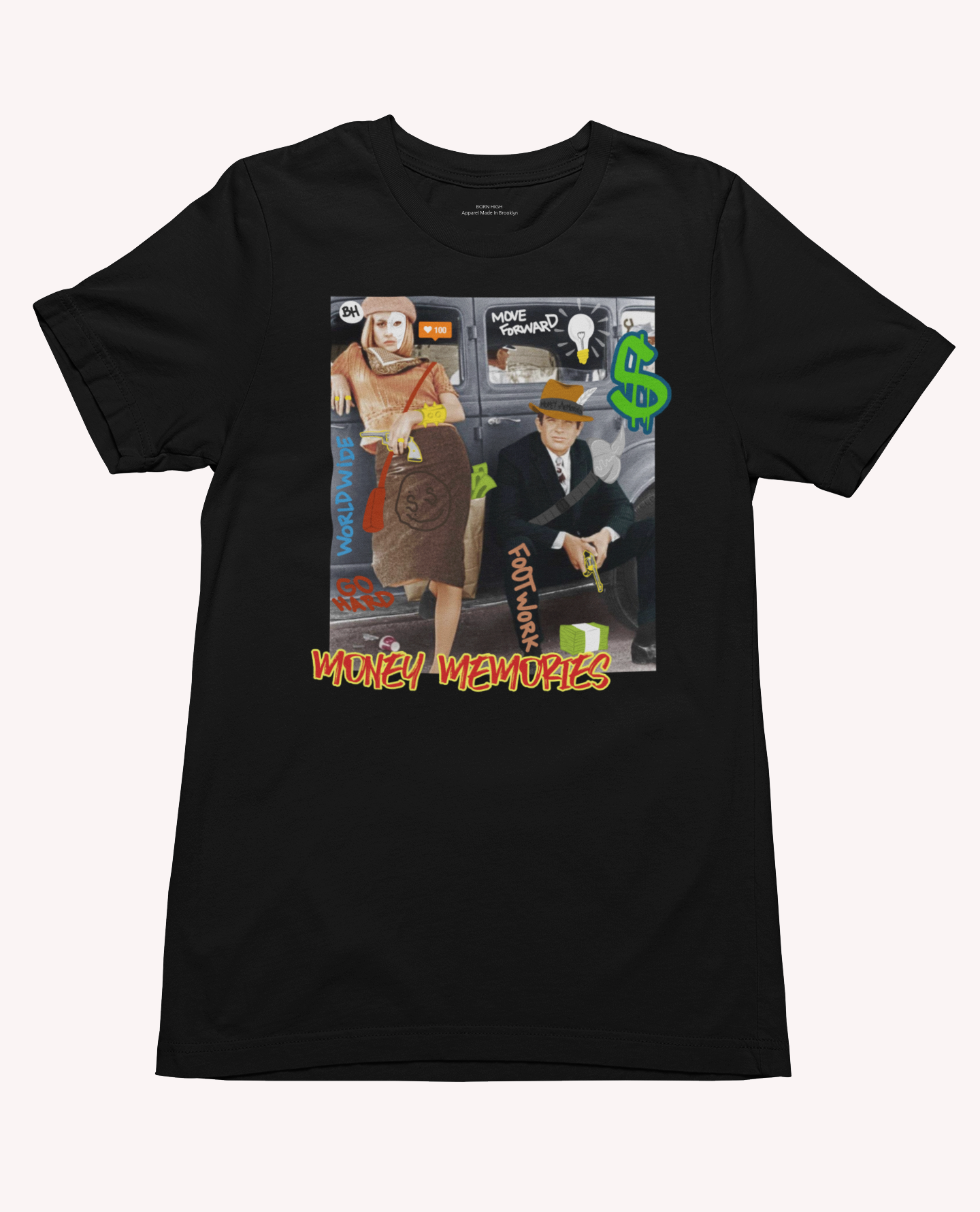 Money Memories Bonnie & Clyde T-Shirt Black