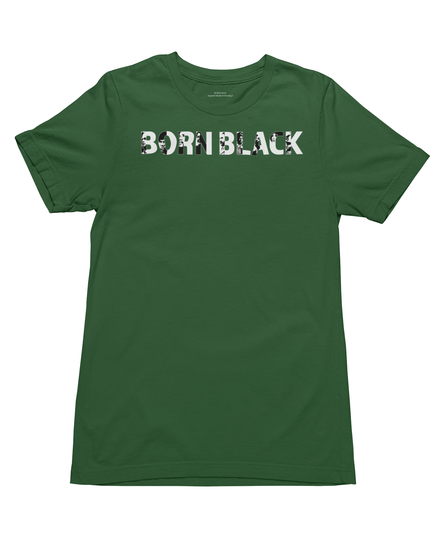Born Black T-Shirt Moss Green