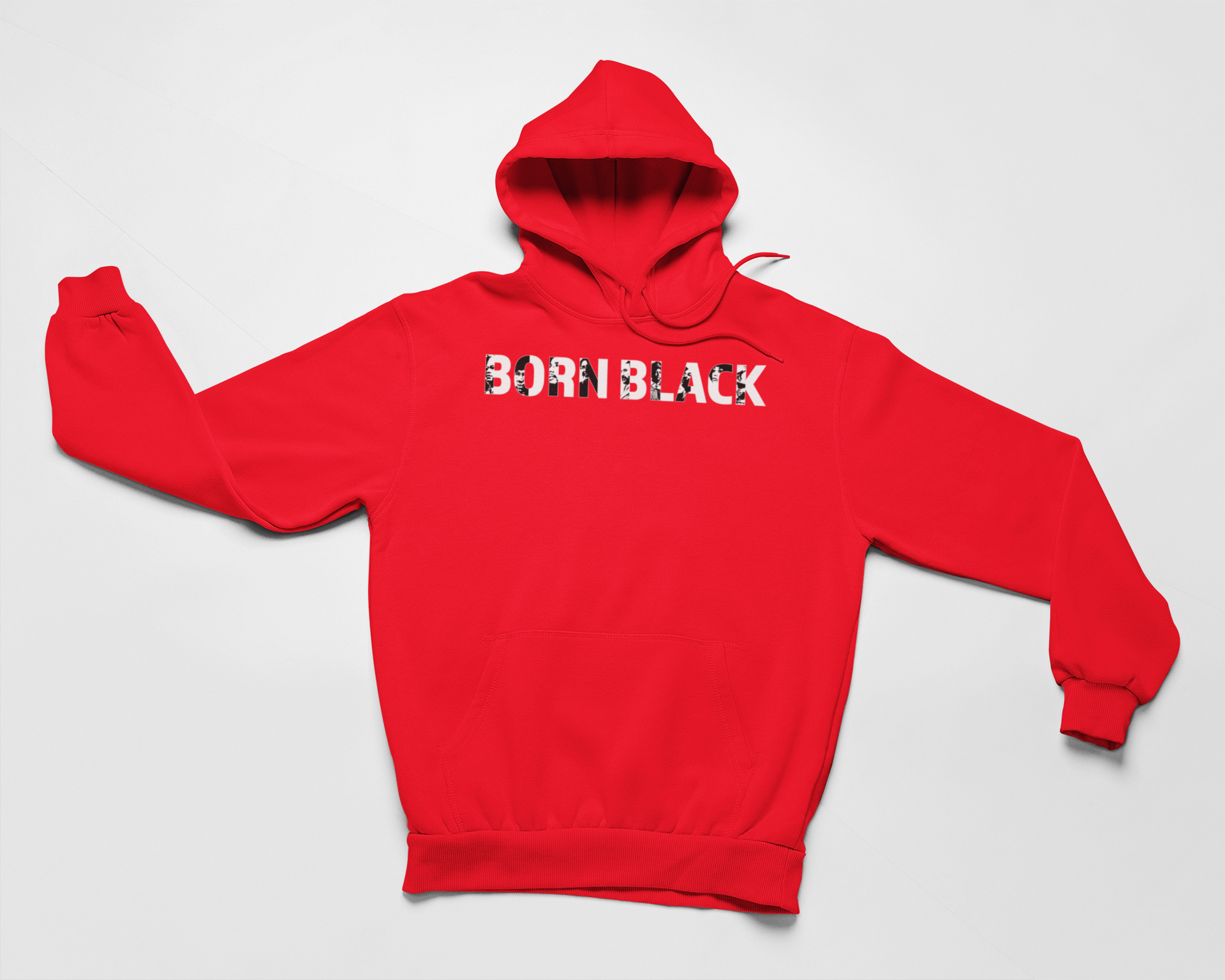 Born Black Hoodie Red