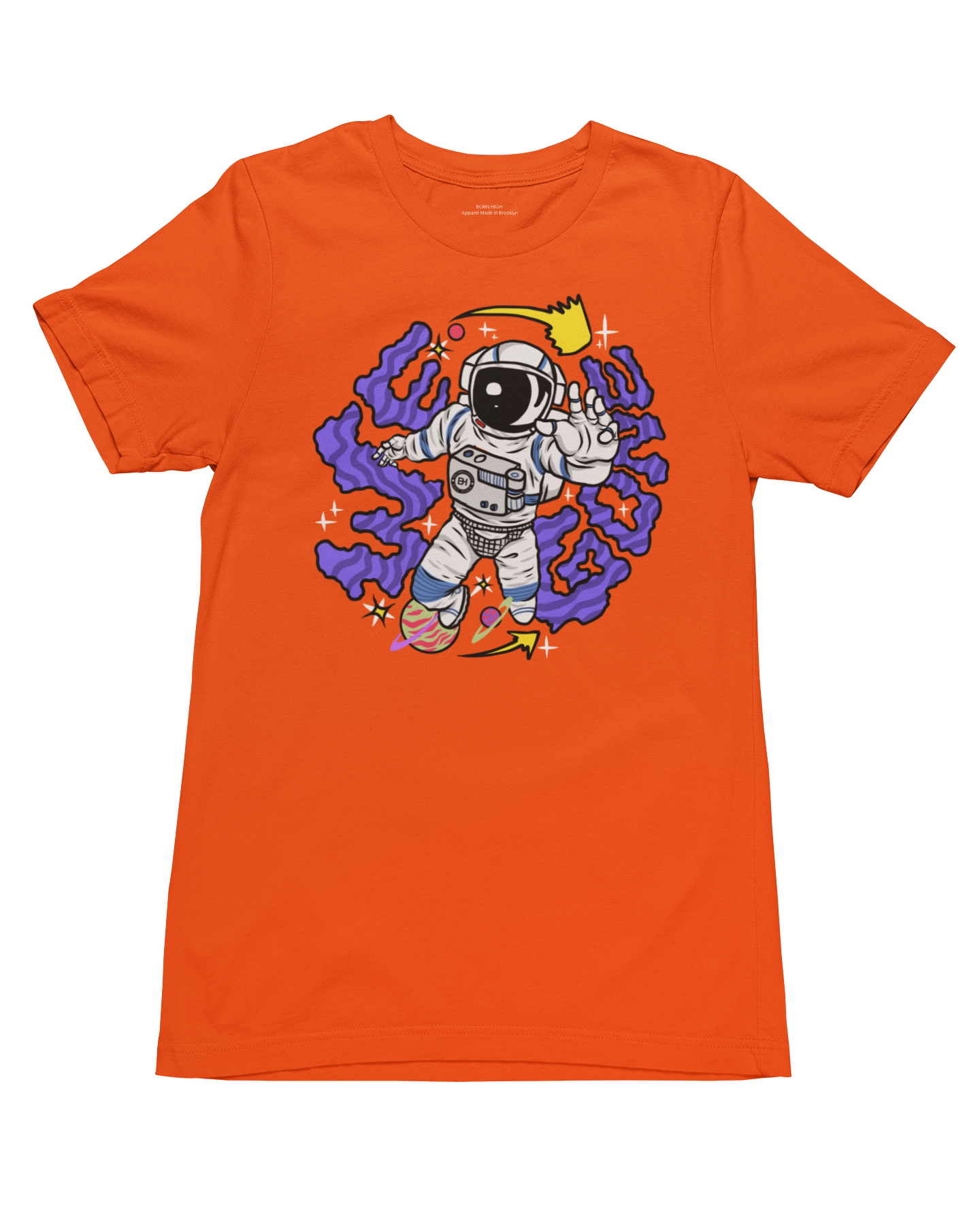 Space Man T-shirt Burnt Orange