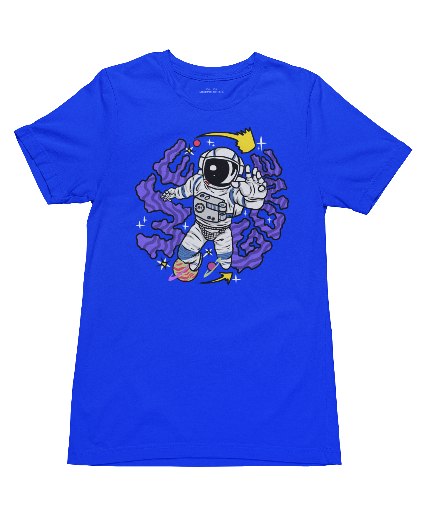 Space Man T-shirt Royal Blue