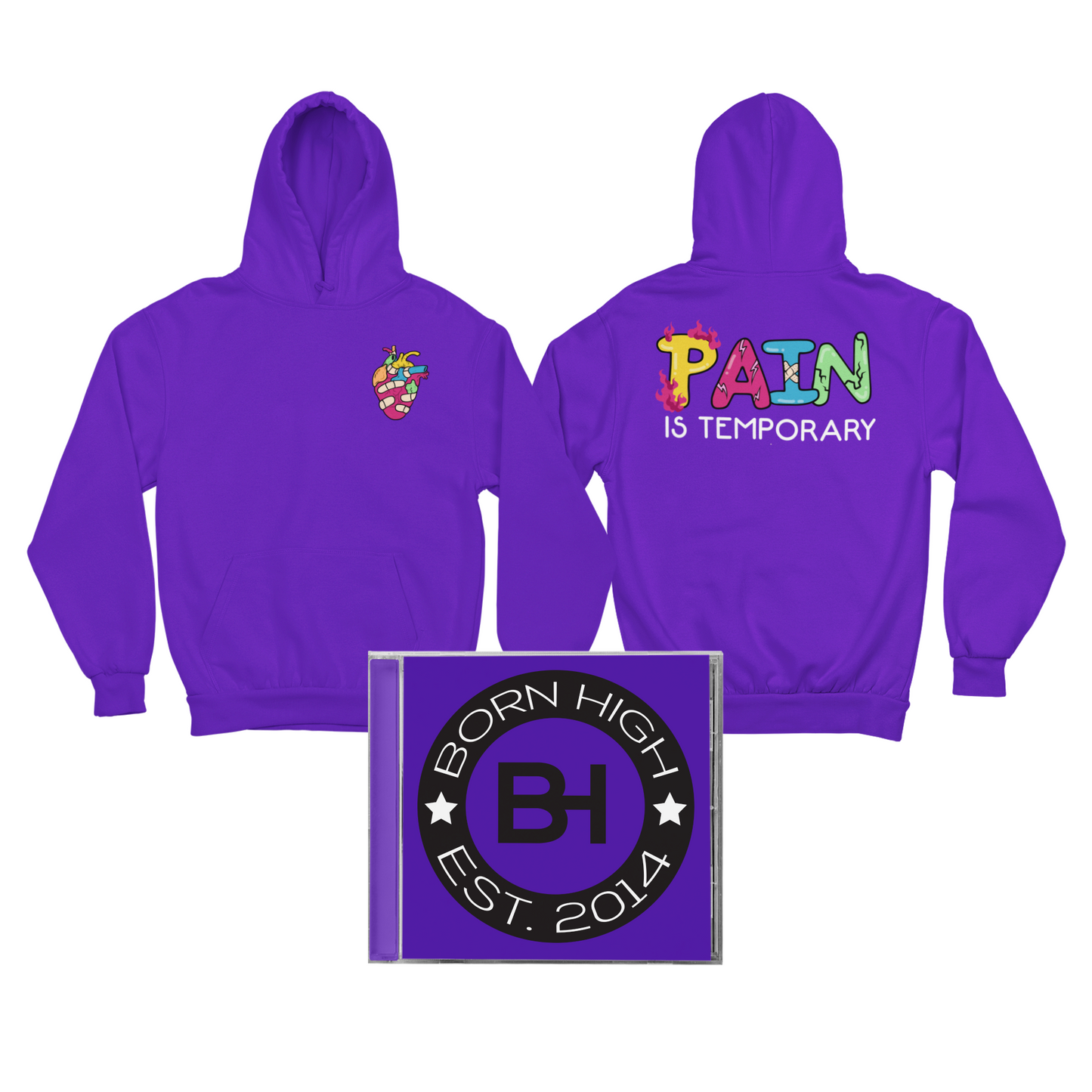 Pain Is Temporary Purple Hoodie